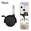 10pcs Swivel Furniture Casters Office Chair Baby Crib Sofa Wheel, Spec: 2 Inch With Brake