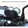 Portable Motorcycle Aluminum Alloy Dual USB Charger Cigarette Lighter (Cyan)
