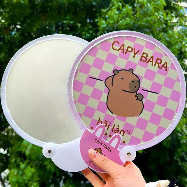 2-In-1 Portable Cute Cartoon Selfie Fill Light Reflector Folding Fan(9)