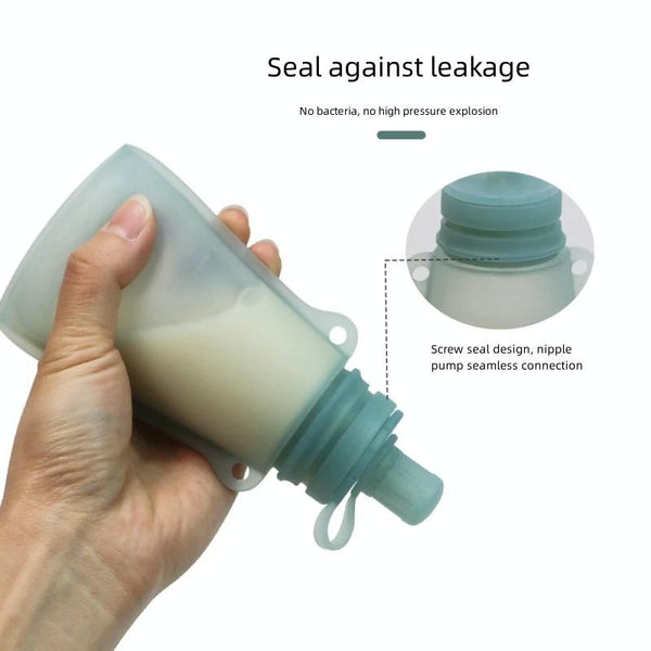 120ml Reusable Silicone Baby Food Pouches Refillable Squeeze Storage Containers(Orange)