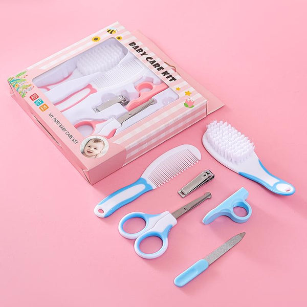 2sets 6 in 1 Baby Care Cleaning Kit Nail Scissors Combination Set, Color: Pink
