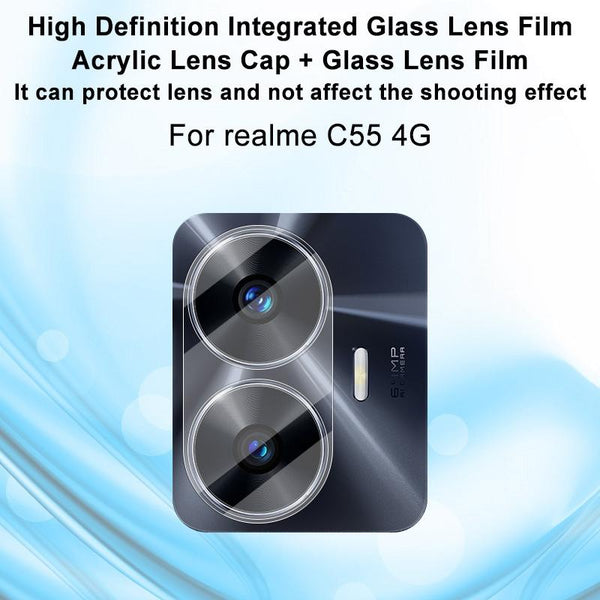For Realme C55 4G imak Integrated Rear Camera Lens Tempered Glass Film