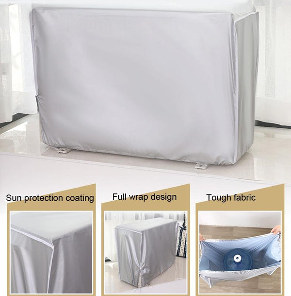 Outdoor Air Conditioning Cover Waterproof Dust Cover Rainproof Cover,Size:  S 80 x 28 x 54cm