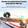 Hysnox HY-02 Bluetooth 5.0 Motorcycle Helmet Headset 2000M 6 Riders Intercom Headset (Gold)