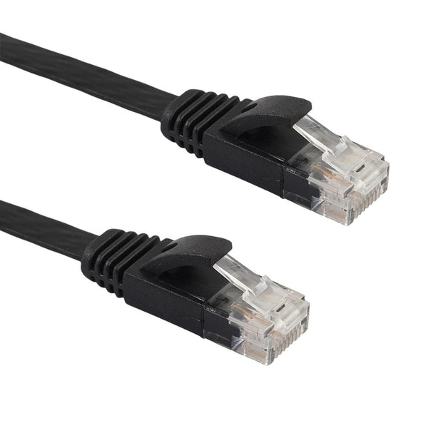 3m CAT6 Ultra-thin Flat Ethernet Network LAN Cable, Patch Lead RJ45 (Black)
