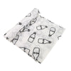 Cartoon Baby Soft Gauze Quilt Swaddle Cotton Bath Towel 117 X 117cm, Style: Milk