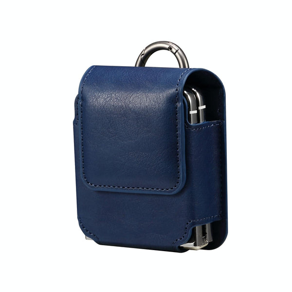Folding Screen Mobile Phone Waist Hanging Universal Clutch Bag(Blue)