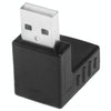 USB 2.0 AM to AF Adapter with 90 Degree Angle(Black)
