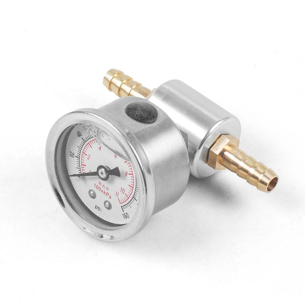 Universal Car 1/8 NPT 0-160 psi Fuel Pressure Gauge with Adaptor