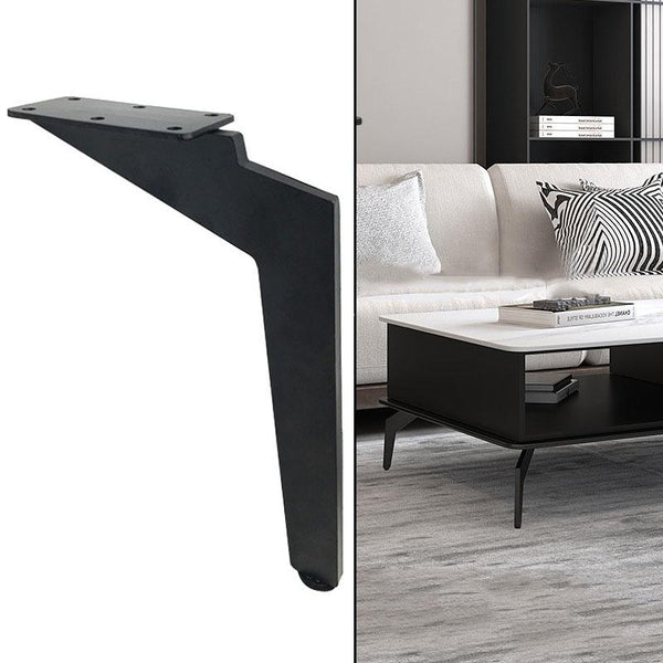 LH-DJ08 Adjustable Knife Shape Metal Furniture Support Legs, Height: 11.5cm(Matte Black)