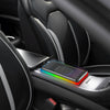 2 In 1 15W Car Mobile Phone Wireless Charger Non-slip Mat with Colorful Light USB Cable 1m