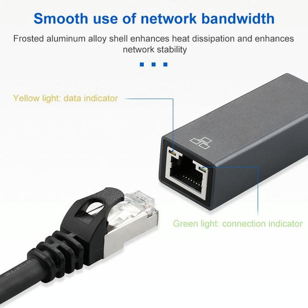 USB 3.0 AM to RJ45 Gigabit Adapter Cable, Length: 20cm