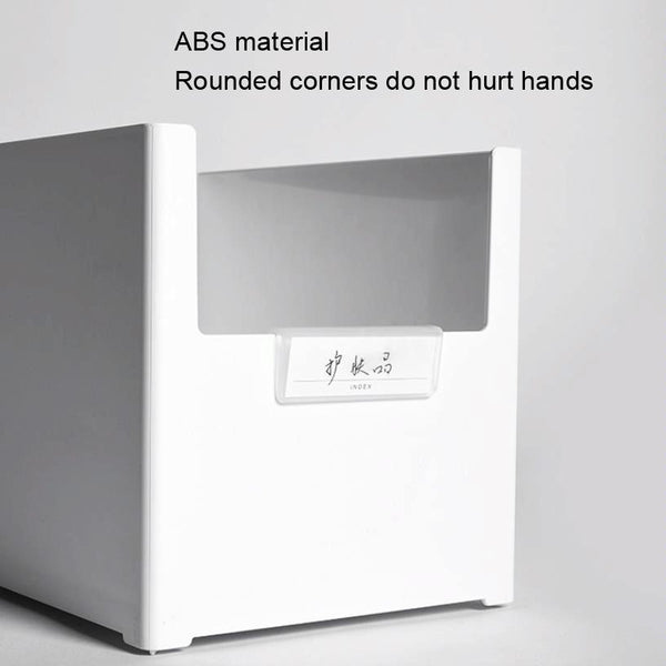 Cabinet Drawer Storage Organizer Box With Classification Label Clip, Style: Wide Small