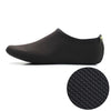 3mm Non-slip Rubber Embossing Texture Sole Solid Color Diving Shoes and Socks, One Pair(Black)