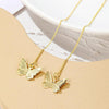 E2210-10 Butterfly Long Ear Wire Women Simple Earrings