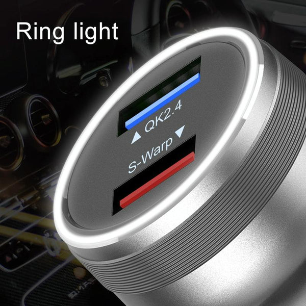 DASH / WARP 30W Car Flash Charger for OnePlus (Silver)