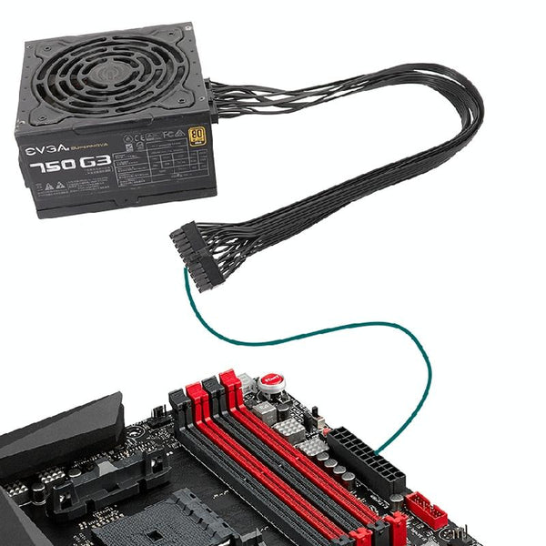 60cm For EVGA 10Pin / 18Pin To 24Pin Flat Cable Module Cable Graphics Card Block Cord