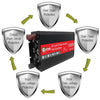 Gurxun HZ1500-10000 Sine Wave 10000W Inverter Power Converter, Specification: 12V To 220V