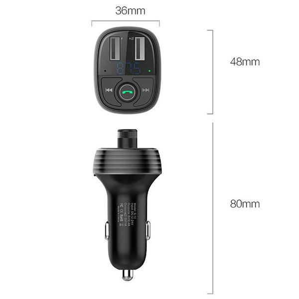 S-10 Car Bluetooth Fast Charger Receiver Auto One To Two Charger Cigarette Lighter