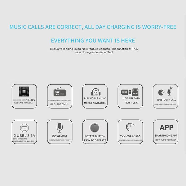 805E Dual USB Charging Bluetooth FM Transmitter MP3 Music Player Car Kit, Support Hands-Free Call  & Read TF Card / U Disk Music(Black)