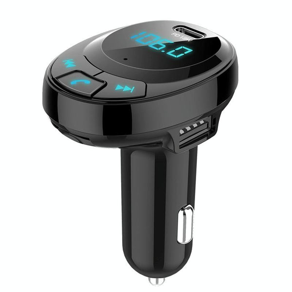 BT09 Car Bluetooth MP3 Digital Display Dual USB Charger(Black)