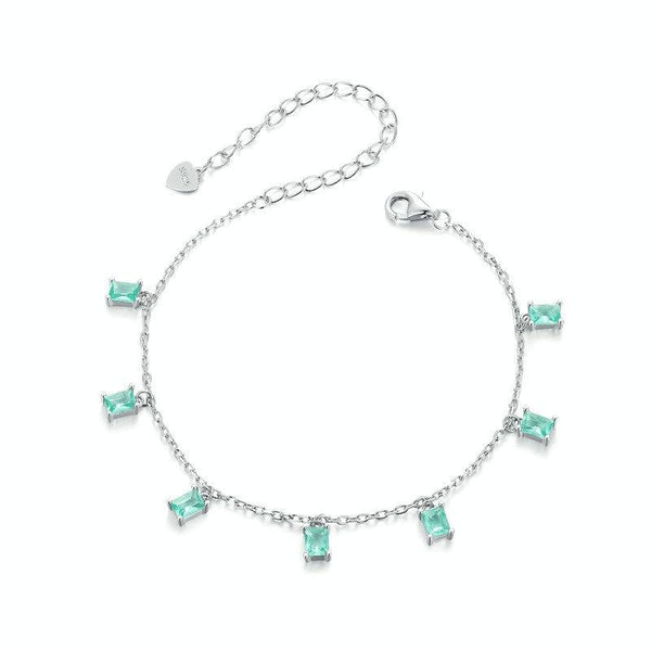 S925 Sterling Silver Platinum-plated Tassel Bracelet(BSB168)