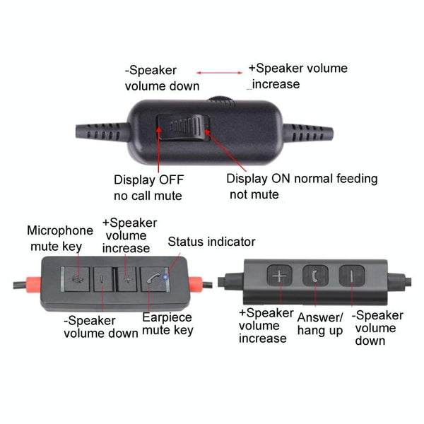 VT200 Single Ear Telephone Headset Operator Headset With Mic,Spec: 3.5mm Single Plug