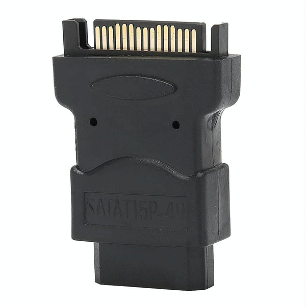 SATA 15 Pin Male to 4 Pin Female Adapter(Black)