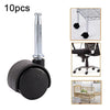 10pcs Swivel Furniture Casters Office Chair Baby Crib Sofa Wheel, Spec: 1 Inch Without Brake