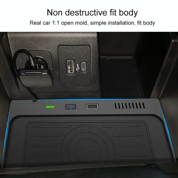 Car Fast Charging Wireless Charger for Ford Explorer 2020-2021, Left Driving(Black)