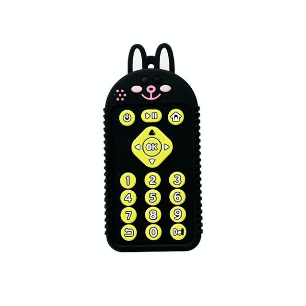 Cartoon Reomte Baby Teething Toys Silicone Baby Teether for Newborn Toddlers Infants, Style: Bunny Black