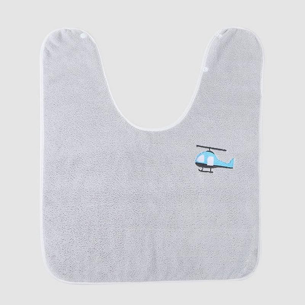 Children Wash Towel Brushing Baby Bib Not Wetsuit Multifunctional Facial Washing Towel, Color: Gray Plane