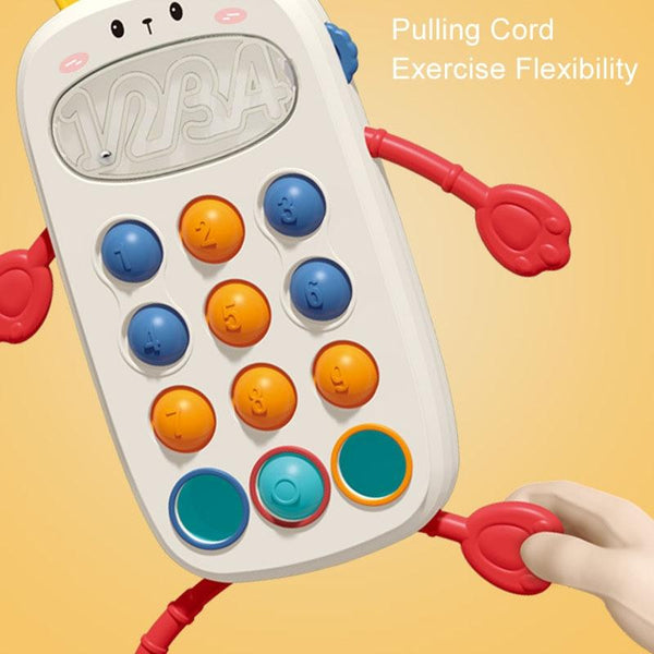 Baby Puzzle Fun Finger Pumping Toys Enlightenment Early Teaching Toys, Style: Mobile Phone Rabbit