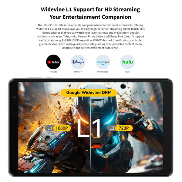 ALLDOCUBE iPlay 50 mini Lite WiFi Tablet, 4GB+64GB, 8 inch Android 13 Allwinner A523 Octa Core