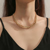 Punk Vintage Velvet Clavicle Chain Metal Rock Necklace, Spec: N2211-11