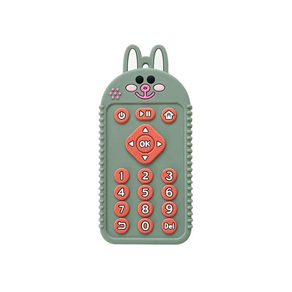 Cartoon Reomte Baby Teething Toys Silicone Baby Teether for Newborn Toddlers Infants, Style: Bunny Green
