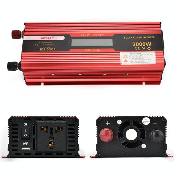 XUYUAN 2000W Car Battery Inverter with LCD Display, Specification: 24V to 110V