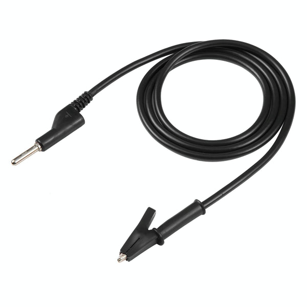 Thick Probe to Alligator Clip Test Lead Single Cable, Length: 1m (Black)