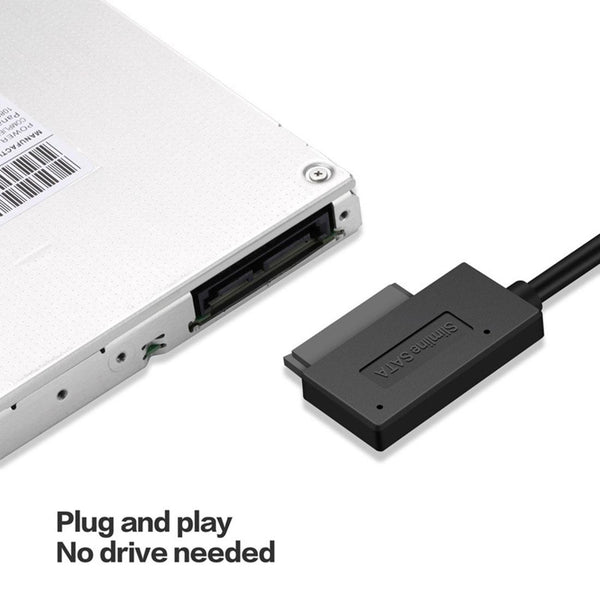 Professional USB 3.0 to 7+6Pin Slimline SATA Cable Adapter Indicator