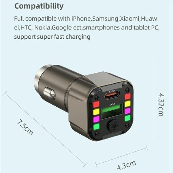 K24 Dual Ports Car Charging Adapter Car Charger PD 30W QC 3.0 Super Charger
