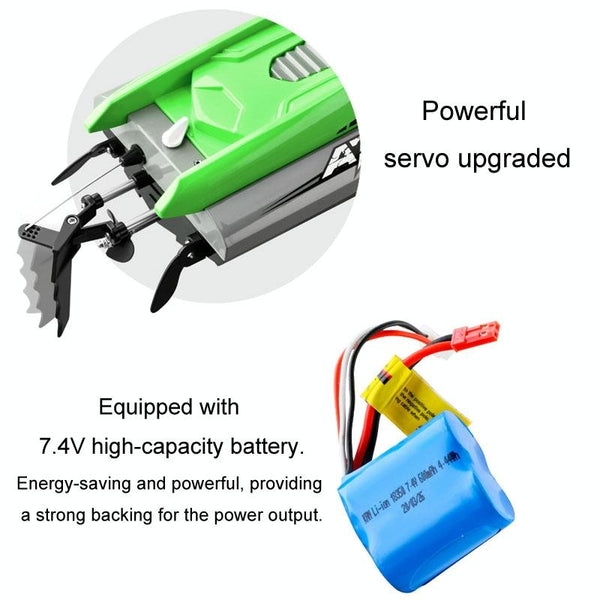 EB02 2.4G Wireless RC Boat Circulating Water-Cooled High-Speed Speedboat Racing Boat Model Toy(Green)