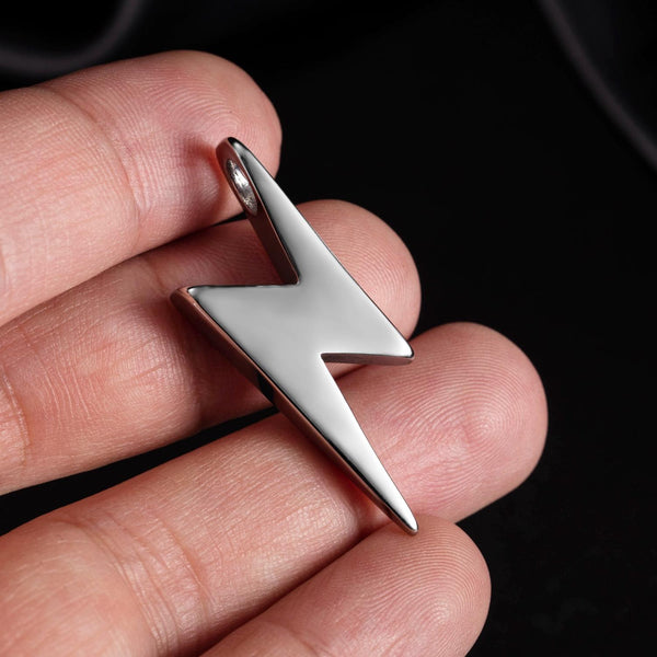 1894 Titanium Steel Men Necklace Accessories, Color: Black Single Pendant