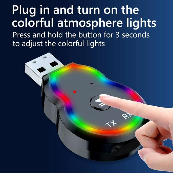 Q2 2 in 1 Bluetooth Receiver Car Audio Adapter