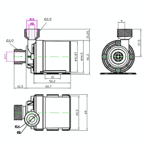 DC24V 5.5M Lift Brushless Motor Submersible Pump