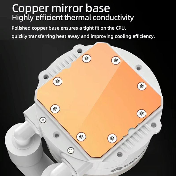 COOLMOON AS360 Magic Diamond Edition Computer Cooler ARGB Water Cooling Light Integrated CPU Radiator(Black)