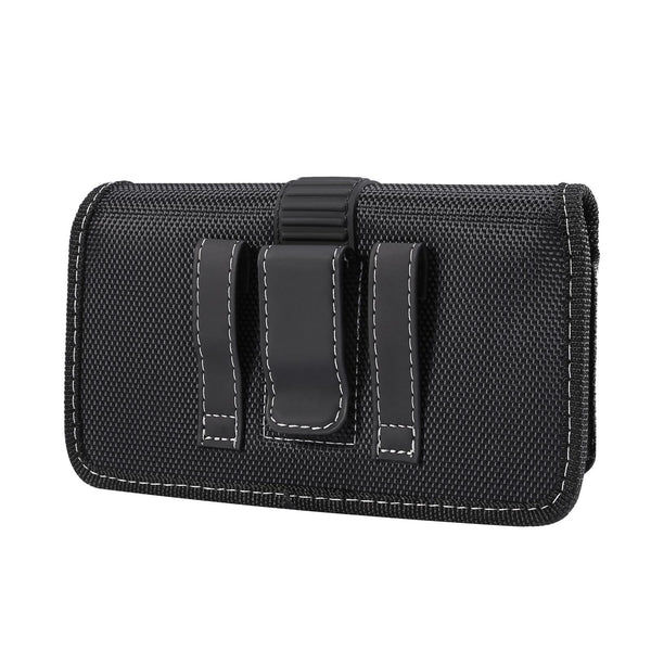 Oxford Cloth Mobile Phone Portable Waist Bag For 6.5 inch(Black)