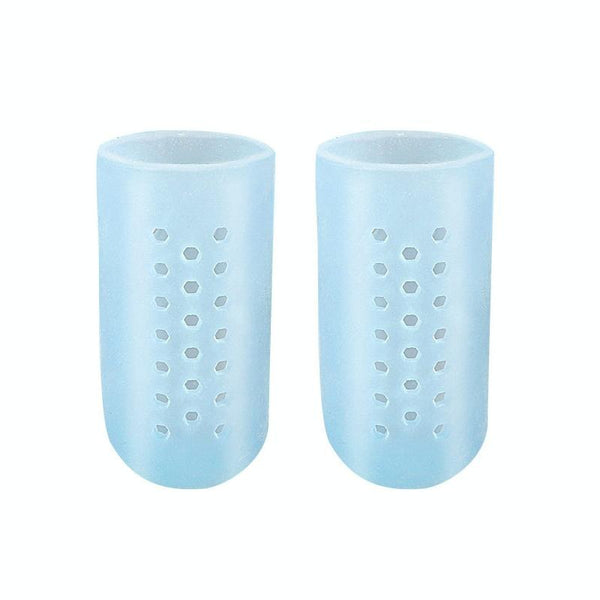 With Hole Toe Set High Heels Anti-Wear Anti-Pain Toe Protective Cover, Size: M(Blue)