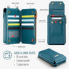 CaseMe Me40 Vertical Multifunctional Shoulder Crossbody Phone Bag(Blue Green)