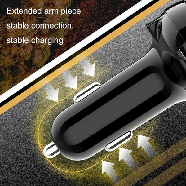 BT09 Car Bluetooth MP3 Digital Display Dual USB Charger(Black)