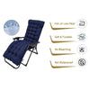 170x53x8cm Thickened Slip-on Home Recliner Cushion Garden Rocking Chair Cushion(Navy Blue)